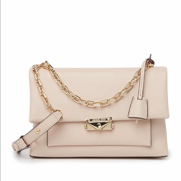 Michael Kors Cece Chain Strap Leather Shoulder Bag